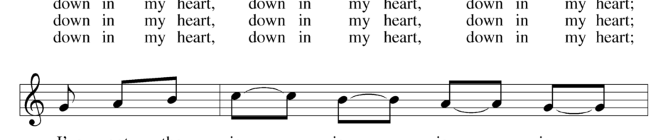 Sheet music for the song "I've Got the Joy, Joy, Joy" with lyrics and musical notes.